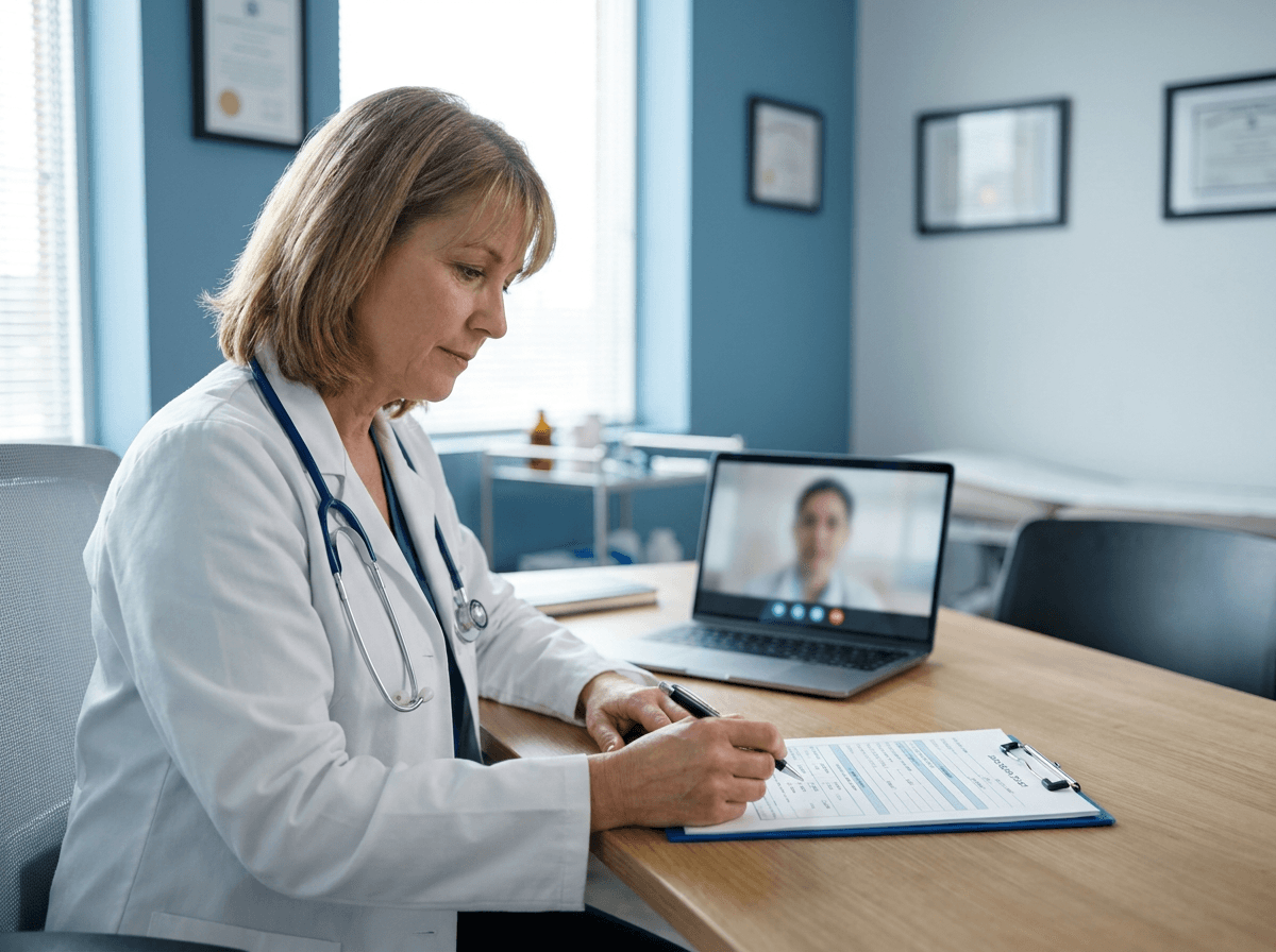 medical paperwork is connected to an actual healthcare assessment.